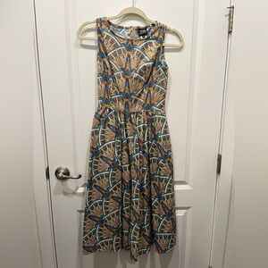 Art deco Retrolicious Sleeveless Patterned Dress